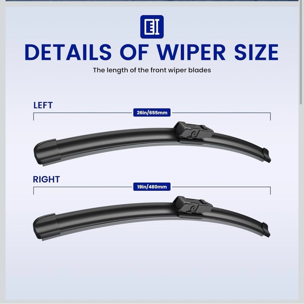 OPEN BOX EMITHSUN Car Wiper Blades (Set of 2) - Picture 2 of 4